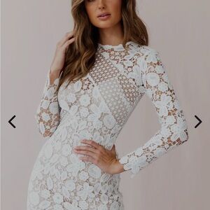 Selfie Leslie white Lace Dress